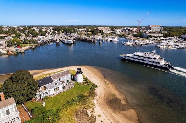 107 Channel Point Rd, Barnstable, MA 02601 - aerial view of a large body of water and numerous boat docks