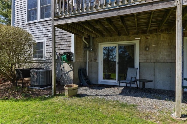 2 Englewood Dr Unit Jl, Harwich, MA 02645 - entrance to property with cooling unit and a yard