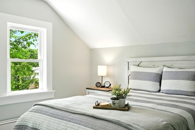 29 Healy St, West Springfield, MA 01089 - bedroom featuring vaulted ceiling and a baseboard radiator