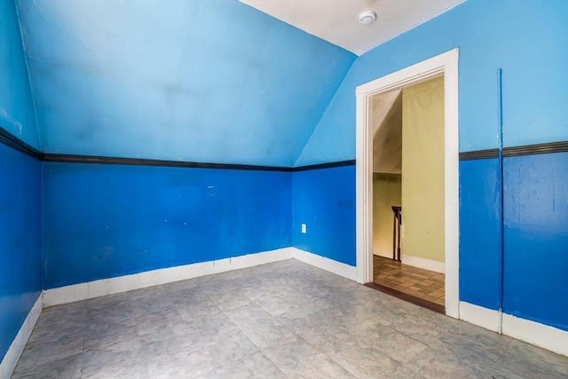 24 N Byron Ave, Brockton, MA 02301 - additional living space with vaulted ceiling and baseboards