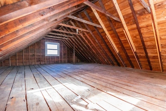 view of attic