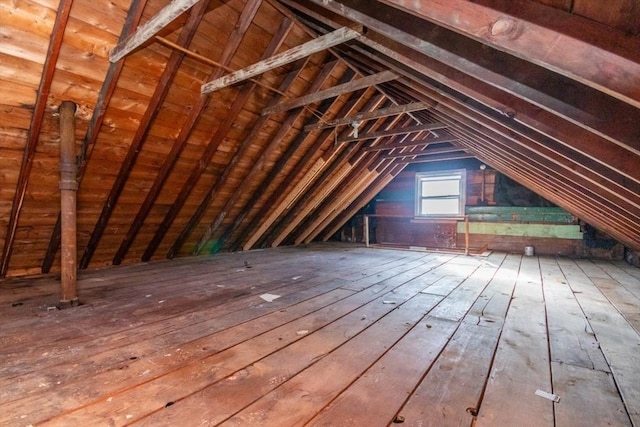 view of attic