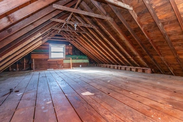 view of attic