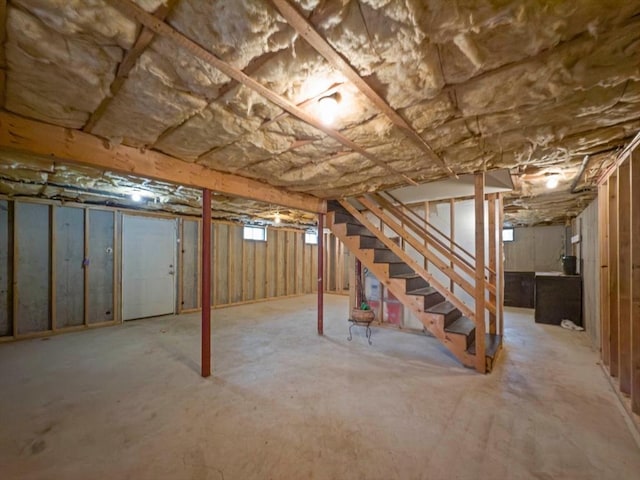 view of basement