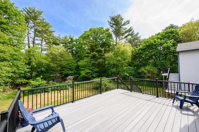 146 Field St, Taunton, MA 02780 - deck featuring view of wooded area