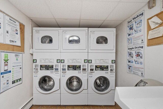 5 Washington St Unit D2, Reading, MA 01867 - shared laundry with stacked washer / dryer and separate washer and dryer