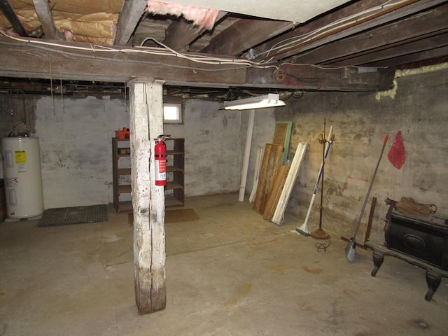 4 Aldrich Ave, Huntington, MA 01050 - basement with electric water heater