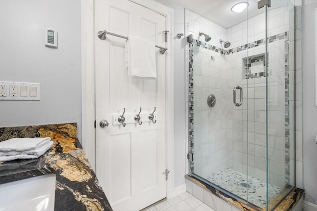 19 Birch St, Millis, MA 02054 - full bathroom featuring a shower stall and tile patterned floors
