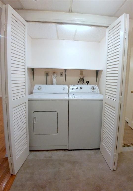 laundry area featuring washer and dryer