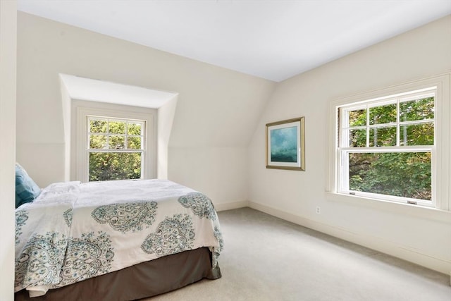 10 Eliot Rd, Lexington, MA 02421 - carpeted bedroom with baseboards and vaulted ceiling