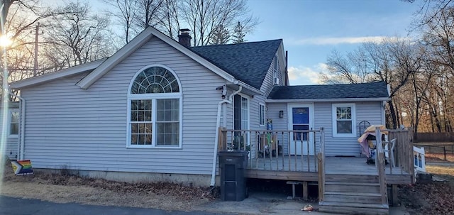 95 Prospect Street Ext, Westfield, MA 01085 - rear view of house featuring a wooden deck