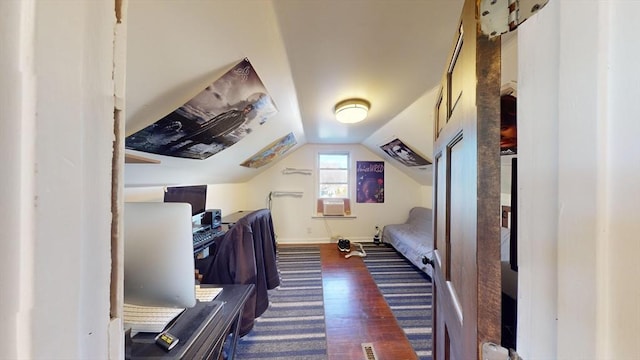 95 Prospect Street Ext, Westfield, MA 01085 - bonus room with cooling unit, dark hardwood / wood-style flooring, and vaulted ceiling
