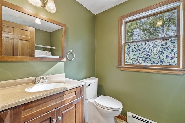 146 Lowell Rd, Pepperell, MA 01463 - bathroom with vanity and a baseboard radiator