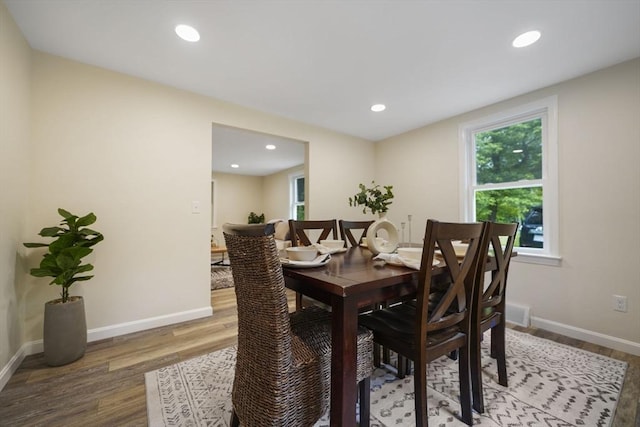 1030 Oak St, Dighton, MA 02764 - dining area with wood finished floors and recessed lighting