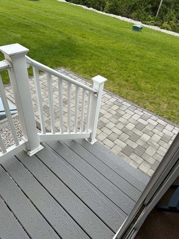 186 Stone Hill Dr Unit 186, Northbridge, MA 01588 - wooden deck with a yard