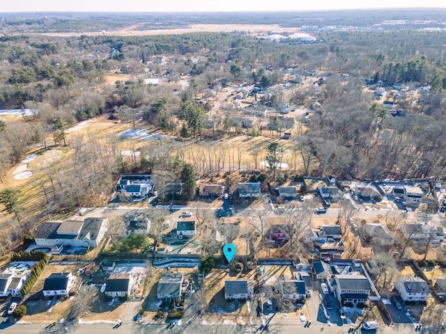 aerial view with a residential view