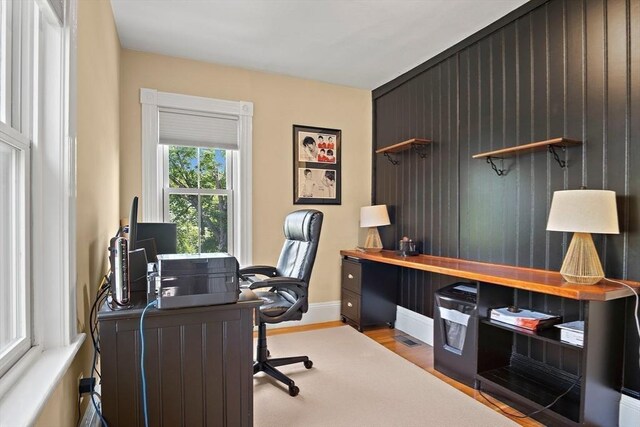 35 Harvard St, Winchester, MA 01890 - home office featuring wood finished floors and baseboards