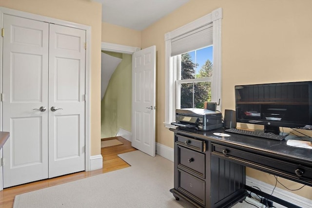 35 Harvard St, Winchester, MA 01890 - office area featuring light wood finished floors and baseboards