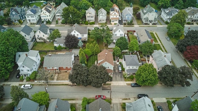 35 Harvard St, Winchester, MA 01890 - aerial overview of property's location with nearby suburban area