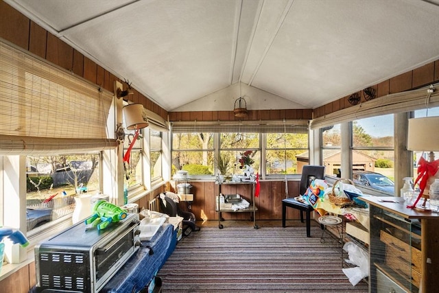 121 Purchase St, Milford, MA 01757 - sunroom featuring lofted ceiling
