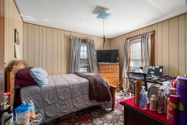 121 Purchase St, Milford, MA 01757 - bedroom featuring multiple windows and wood walls
