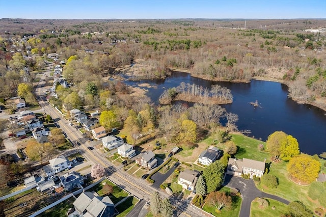 121 Purchase St, Milford, MA 01757 - aerial view of property's location with a large body of water and a forest