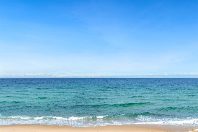 property view of water with a beach view