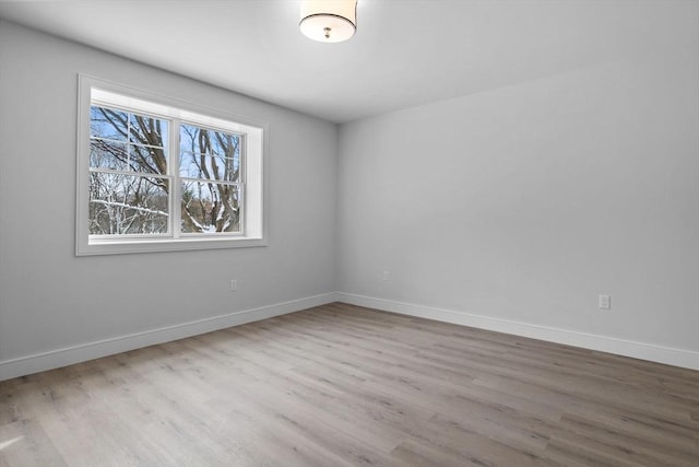 empty room featuring light hardwood / wood-style flooring