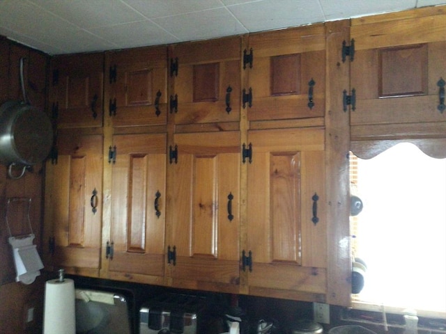 interior details with brown cabinetry