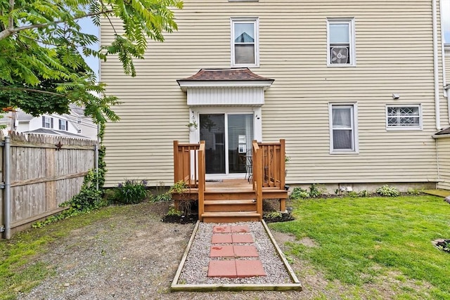 93 Warren, Fall River, MA 02721 - back of house featuring a wooden deck