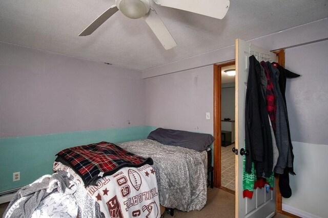 272 S Precinct, Taunton, MA 02718 - bedroom featuring ceiling fan, carpet flooring, and baseboard heating