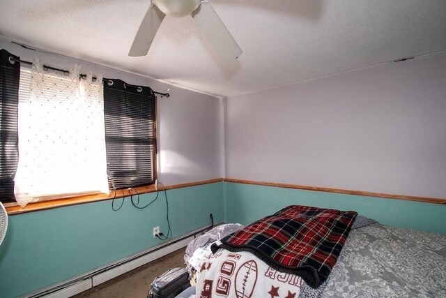 272 S Precinct, Taunton, MA 02718 - bedroom featuring a baseboard radiator and a ceiling fan