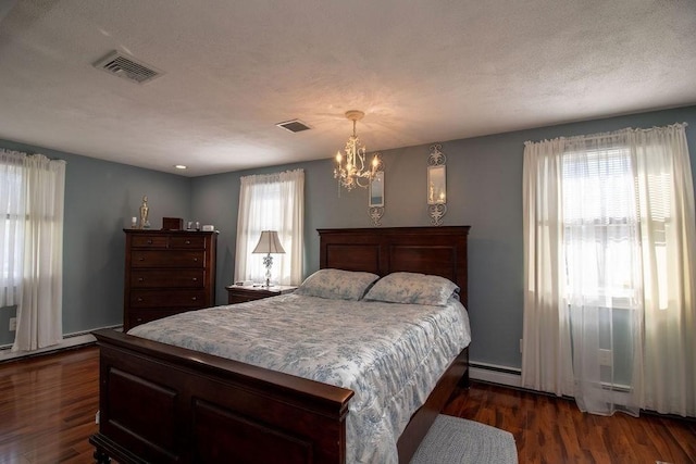 272 S Precinct, Taunton, MA 02718 - bedroom with visible vents, an inviting chandelier, and dark wood finished floors