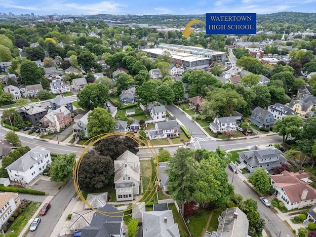 164-166 Church St, Watertown, MA 02472 - aerial view of residential area