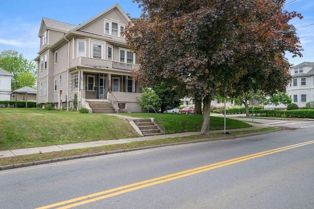 164-166 Church St, Watertown, MA 02472 - view of front of home featuring a front lawn