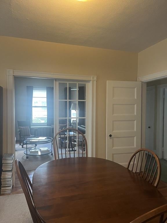67 Etna St, Boston, MA 02135 - dining area with a textured ceiling