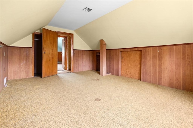 14 Farrell St, Newburyport, MA 01950 - bonus room with wooden walls, carpet, and vaulted ceiling