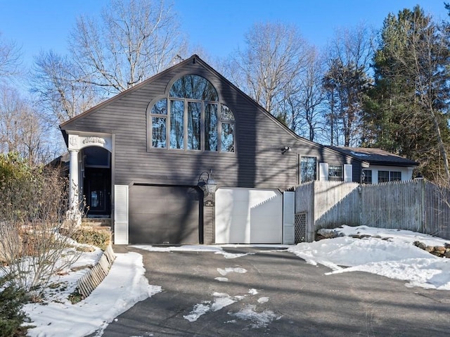 view of front of house featuring a garage