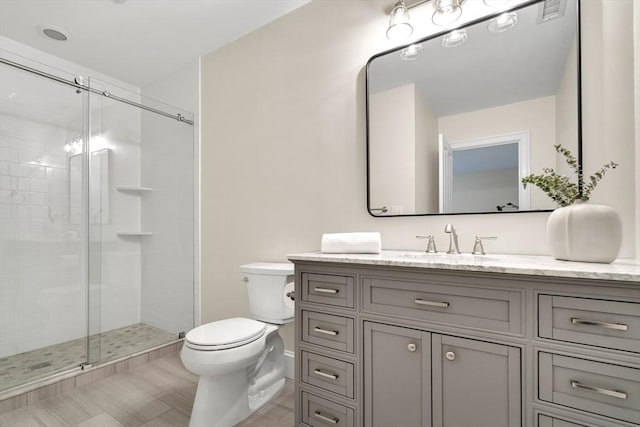 3 Aaron Rd, Lexington, MA 02421 - full bathroom featuring vanity, a shower stall, and tile patterned flooring