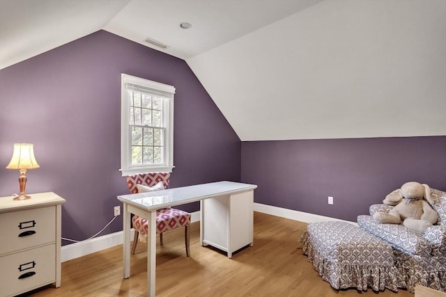 3 Aaron Rd, Lexington, MA 02421 - office area featuring light wood-type flooring and vaulted ceiling