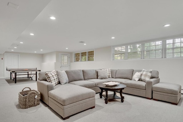 3 Aaron Rd, Lexington, MA 02421 - carpeted living area with recessed lighting