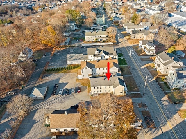 bird's eye view with a residential view