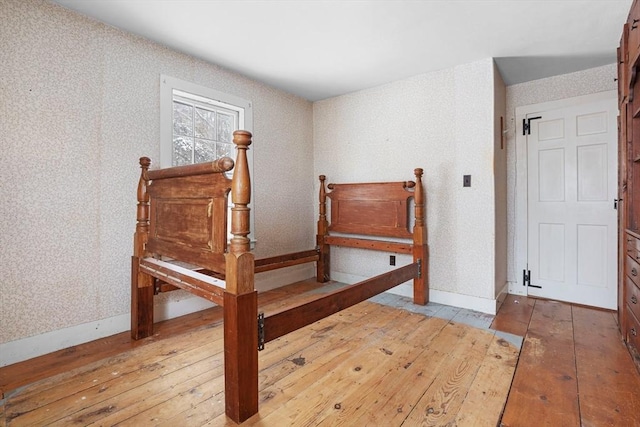 bedroom featuring light wood-type flooring