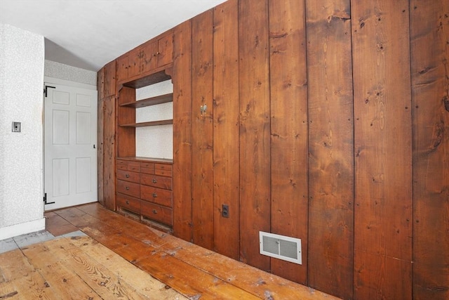 interior space with light hardwood / wood-style flooring