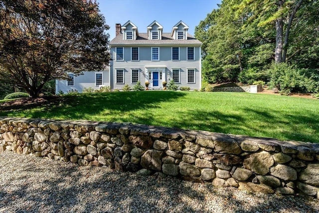 colonial house with a front yard