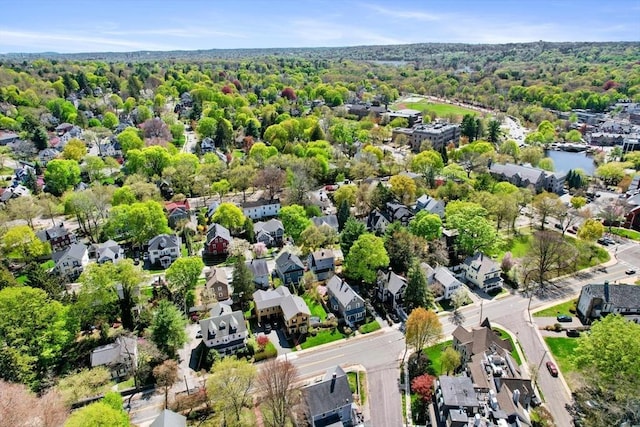aerial view with a residential view
