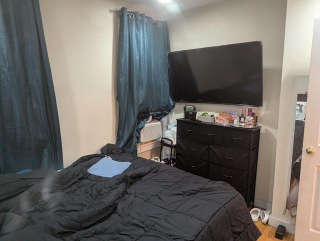 bedroom featuring light hardwood / wood-style flooring