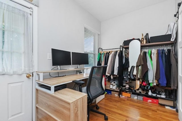 112 Thornton St Unit 2, Boston, MA 02119 - home office with wood finished floors