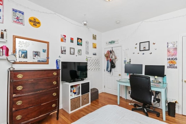 112 Thornton St Unit 2, Boston, MA 02119 - bedroom featuring wood finished floors and an office area