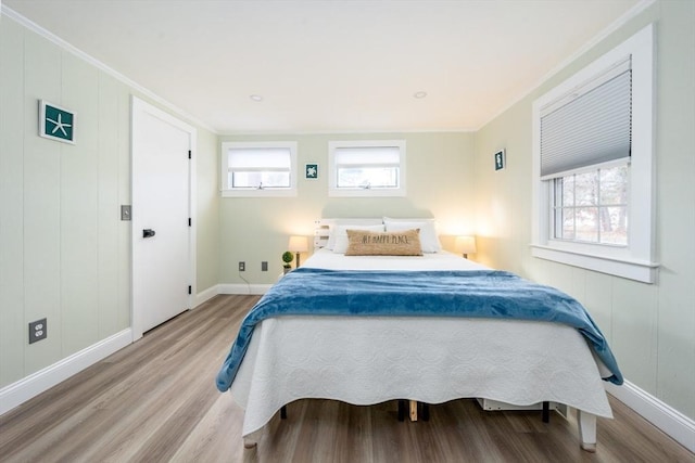 bedroom featuring light wood-type flooring